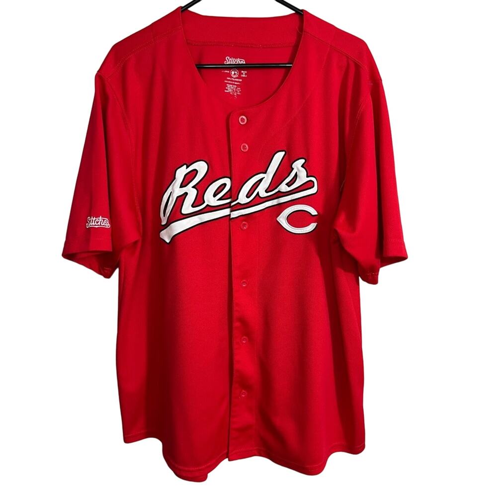 Cincinnati Reds Baseball Jersey Men’s Sz XL Sewn Stitches Brand CLEAN